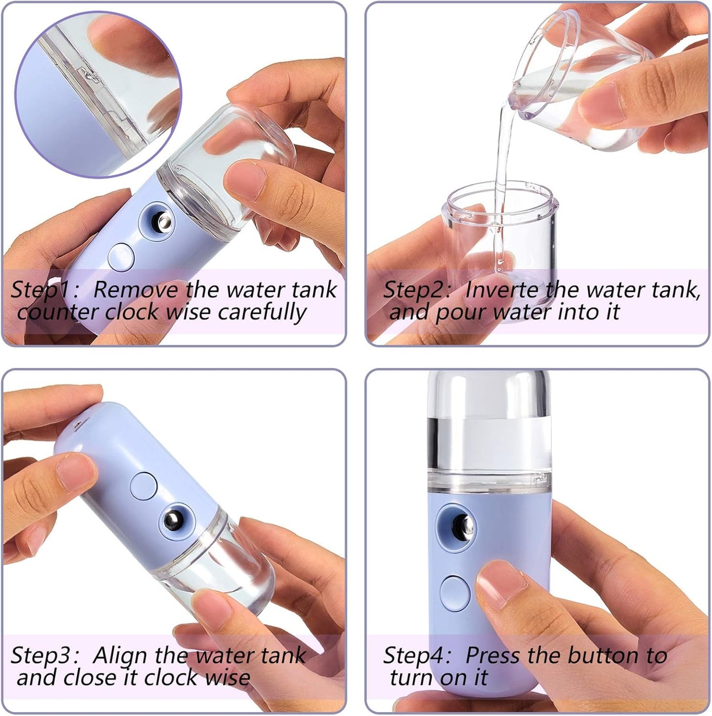Portable Nano Mist Sprayer for Skin Care and Makeup