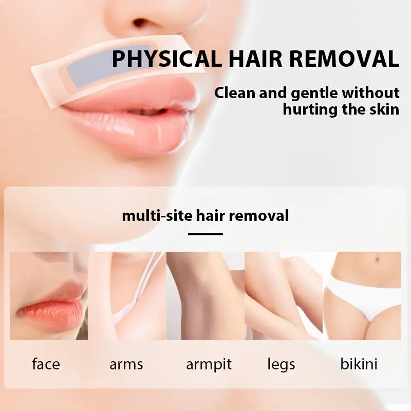 Hypoallergenic Facial Wax Strips for All Skin Types (72 Strips)
