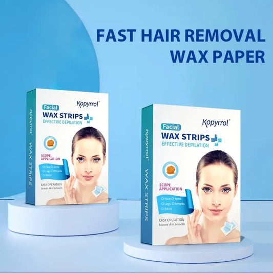 Hypoallergenic Facial Wax Strips for All Skin Types (72 Strips)