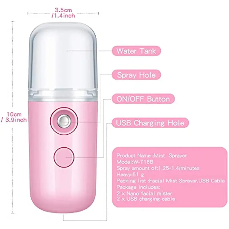 Portable Nano Mist Sprayer for Skin Care and Makeup